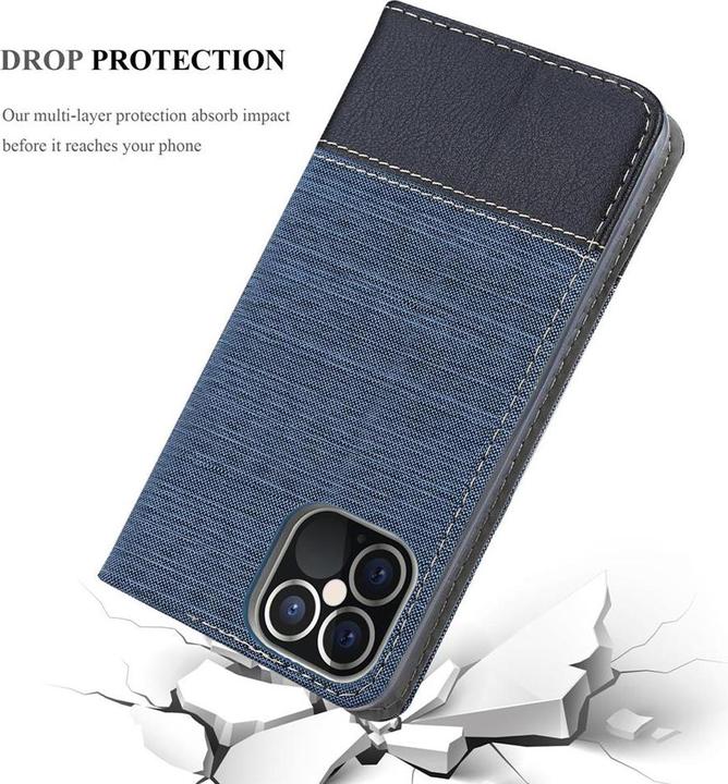 Actual product image Cadorabo Book Jeans Optics Cover (Apple iPhone 12 Pro Max)