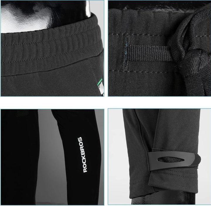 Actual product image Rockbros Patrol Cycling Windproof Sports Pants Size XL - Black (XL)
