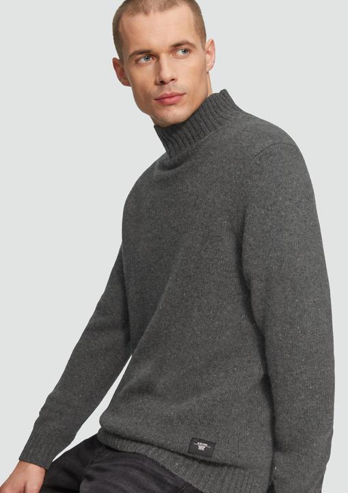 Produktbild S.Oliver Strickpullover Softer Stehkragenpullover aus reiner Wolle (XL)