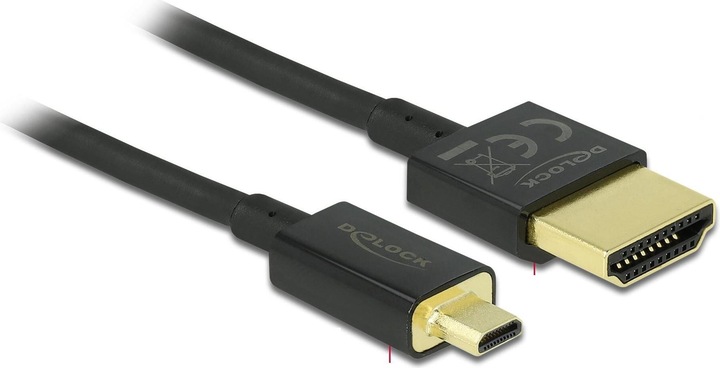 Produktbild Delock HDMI (Typ A) — micro HDMI (Typ D) (1 m, HDMI)