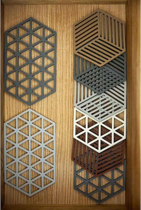 Image du produit Zone Denmark Dessous de plat Hexagon vert olive (1 x, Dessous de poêle)