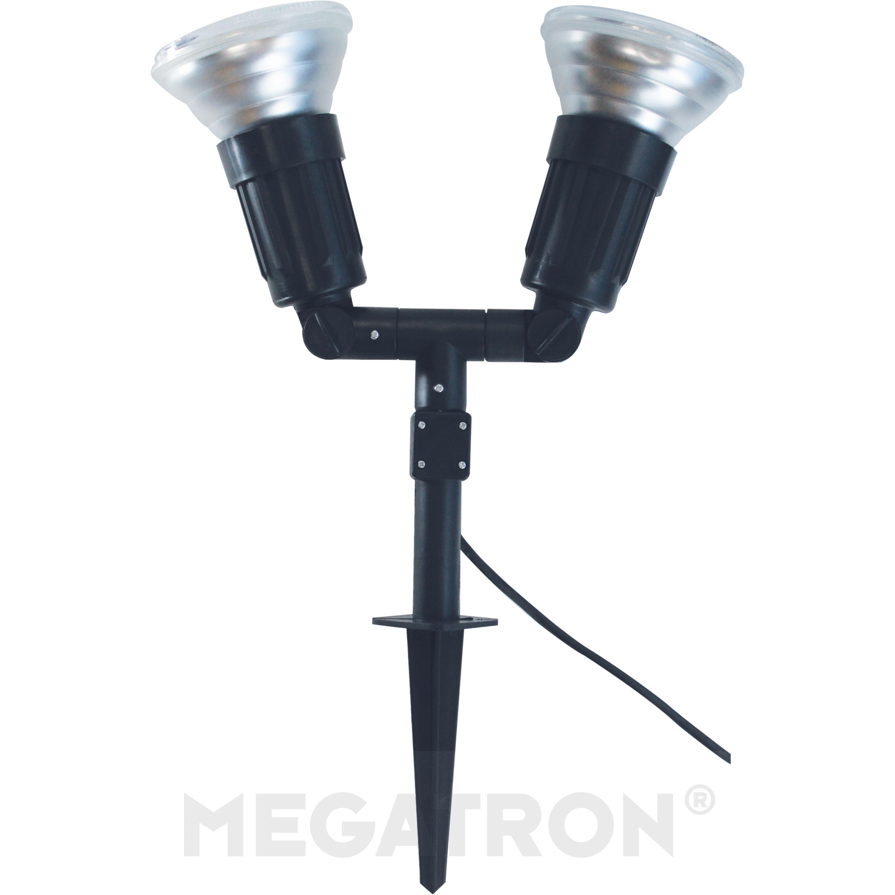 Megatron, Gartenbeleuchtung, Erdspiessleuchte 'CAPPI' 2 flammig (E27, IP44)