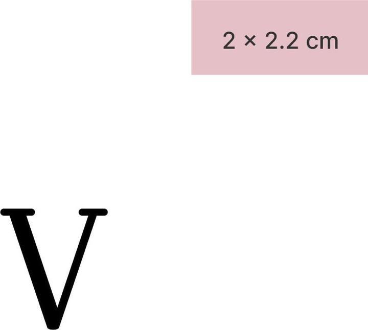Actual product image minink Temporary tattoo - Big V