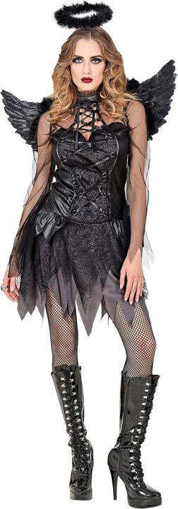 Produktbild Widmann Dunkler Engel Damenkostüm Kleid, Flügel, Heiligenschein (L)