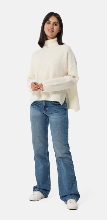 Produktbild Cash-Mere Wolle Kaschmir Oversize Style Rollkragen Pullover (M)