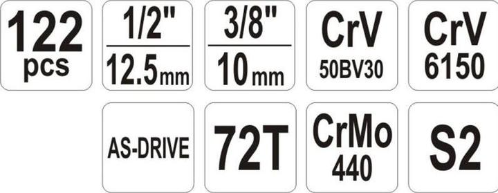 Actual product image Yato YT-38901 (10 mm, 11 mm, 12 mm, 13 mm, 14 mm, 15 mm, 16 mm, 17 mm, 18 mm, 19 mm, 20 mm, 21 mm, 22 mm, 24 mm, 27 mm, 30 mm, 32 mm, 4 mm, 4.5 mm, 5 mm, 5.5 mm, 6 mm, 7 mm, 8 mm, 9 mm)