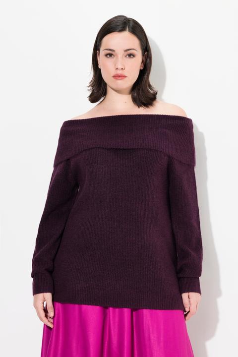 Produktbild Ulla Popken Pullover, Schulterausschnitt, Langarm, weicher Feinstrick (50, 52)