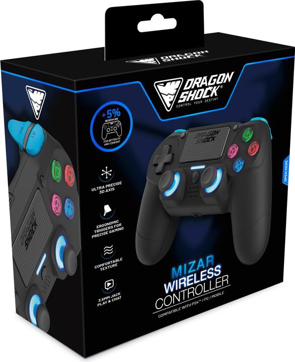 Actual product image DragonShock Controller Mizar Wireless black PS4 (PS4)