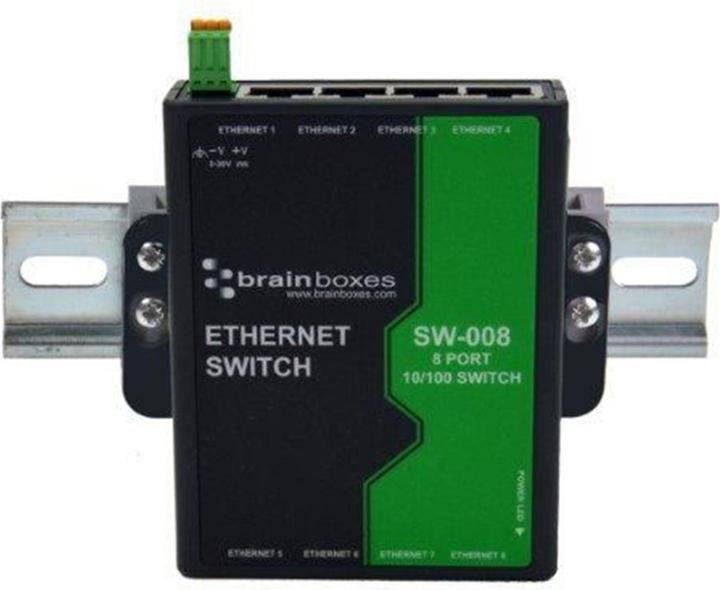 Brainboxes 8 Port Unmanaged Ethernet (8 Ports)