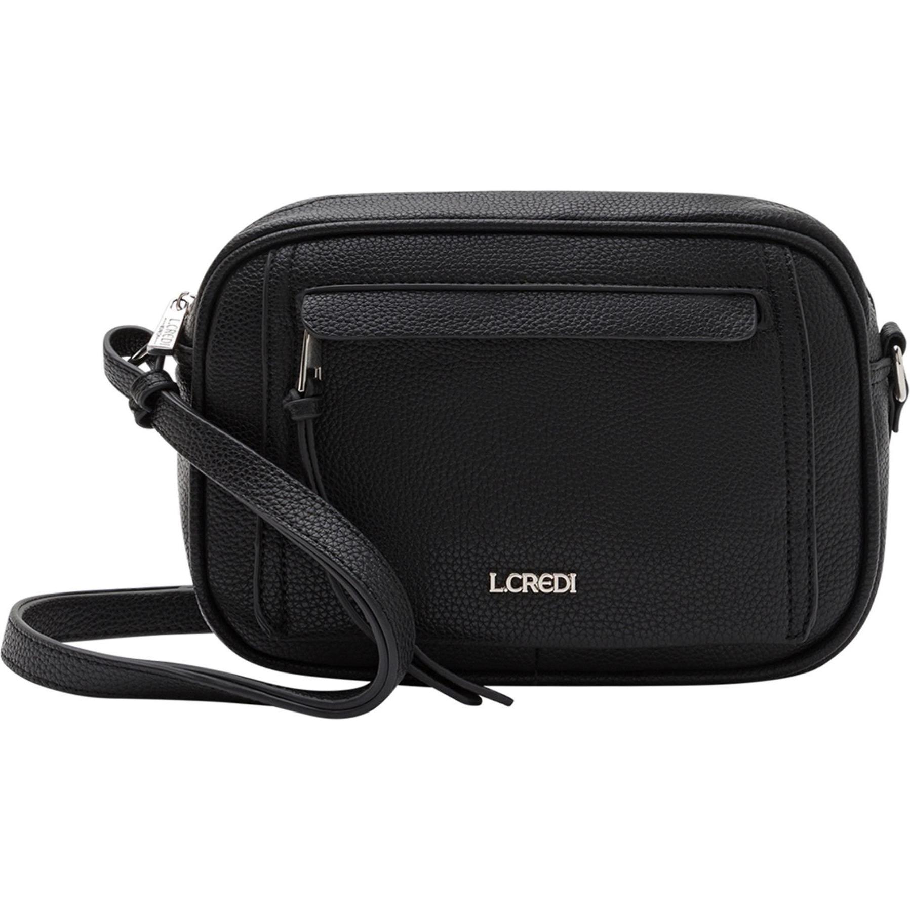 L.Credi, Handtasche, Ophelia Umhängetasche 23 cm, Schwarz