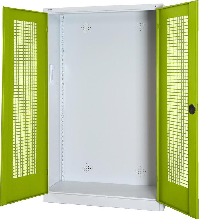Actual product image C+P Modular sports equipment cabinet (HxWxD: 195x120x50 cm, with perforated sheet metal hinged doors).
