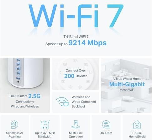Immagine prodotto TP-Link Sistema a rete Deco BE65 Set di 3