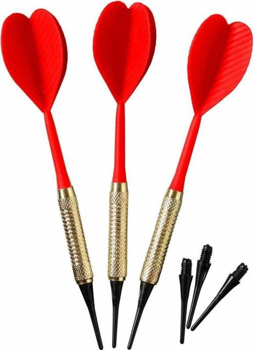 Best Sporting Plastikowe rzutkido darta 3 szt. - czerwone