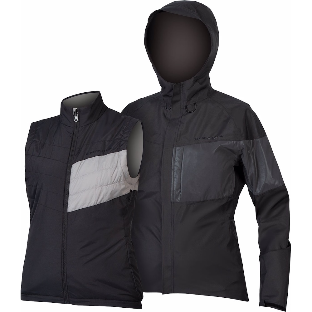 Endura, Damen, Velojacke, Urban Luminite 3 in 1 II (XS), Schwarz, XS