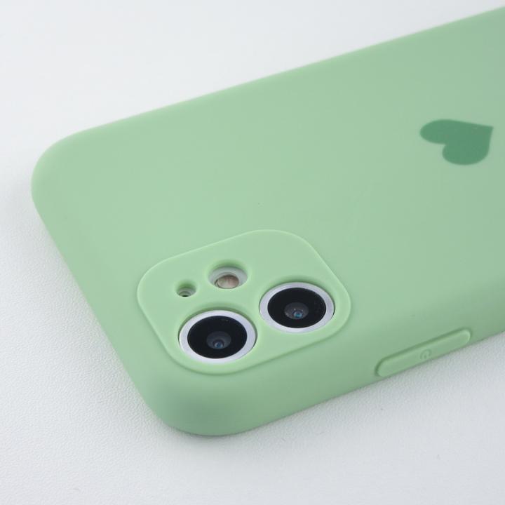 Image du produit PhoneLook Coque Silicone Mat Coeur vert clair (Apple iPhone X, Apple iPhone XS)