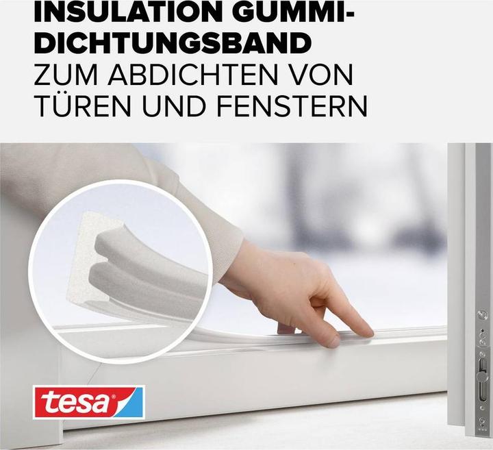 Produktbild tesa tesamoll CLASSIC E-Profil Fensterdichtung, Gummidichtung zum Isolieren