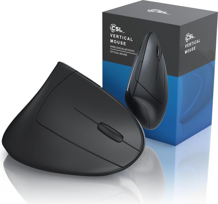 Produktbild CSL wireless Vertikal Maus Bluetooth - kabellose Vertikalmaus - ergonomisches Design - für PC Notebook (Kabellos)