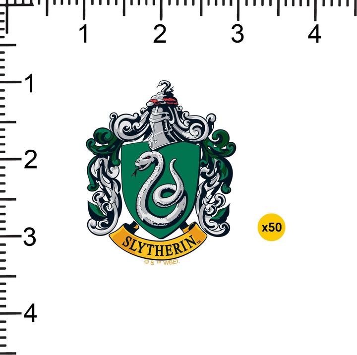 Actual product image Deluxe Slytherin Crest Stickers (Pack of 50)