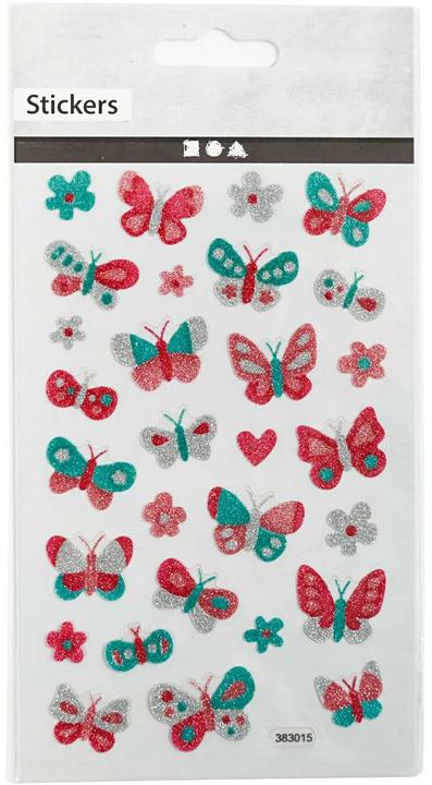Actual product image Creativ Company Glitter sticker 10 x 16 cm 1 sheet, butterfly