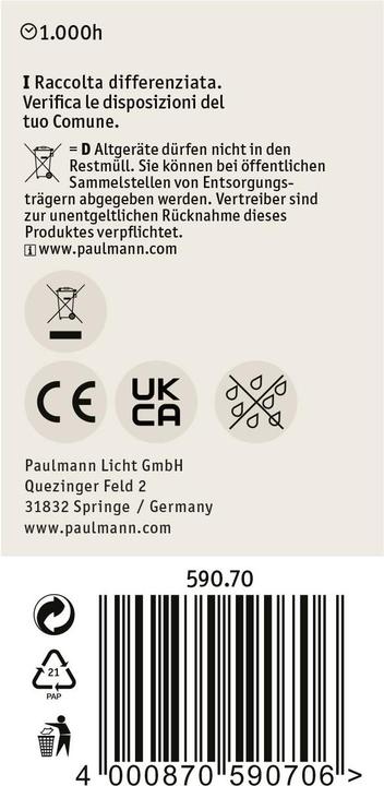 Produktbild Paulmann Allgebrauchslampe Schwarzlicht (E27, 105 lm, 1 x)