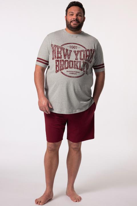 Produktbild Men+ Schlafanzug Bauchfit, Zweiteiler, T-Shirt, Brustprint, Shorts (XL)