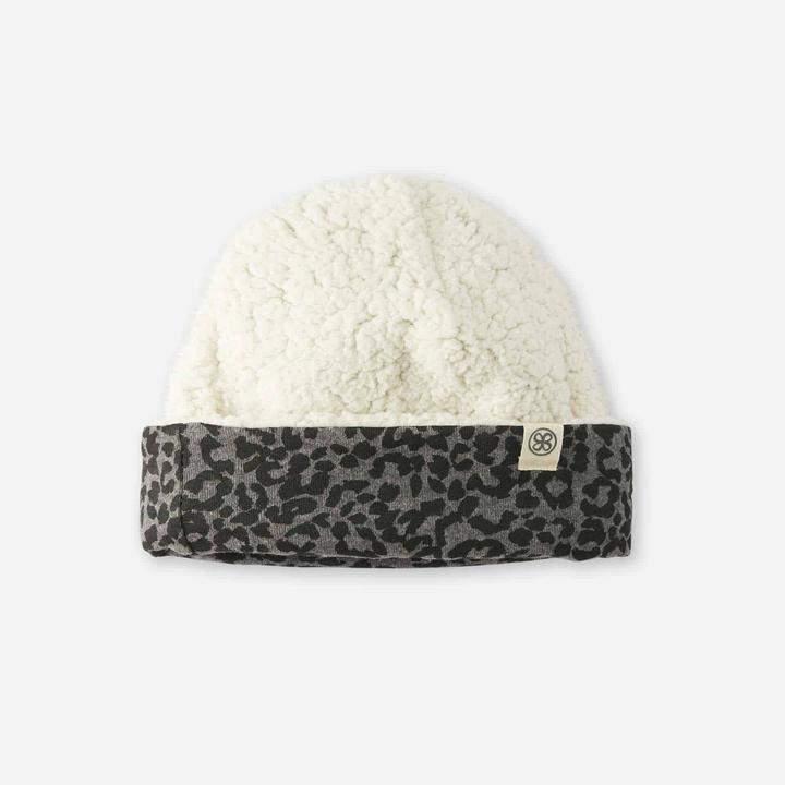 Actual product image Cloby Teddy Hat Reversible Leopard Grey