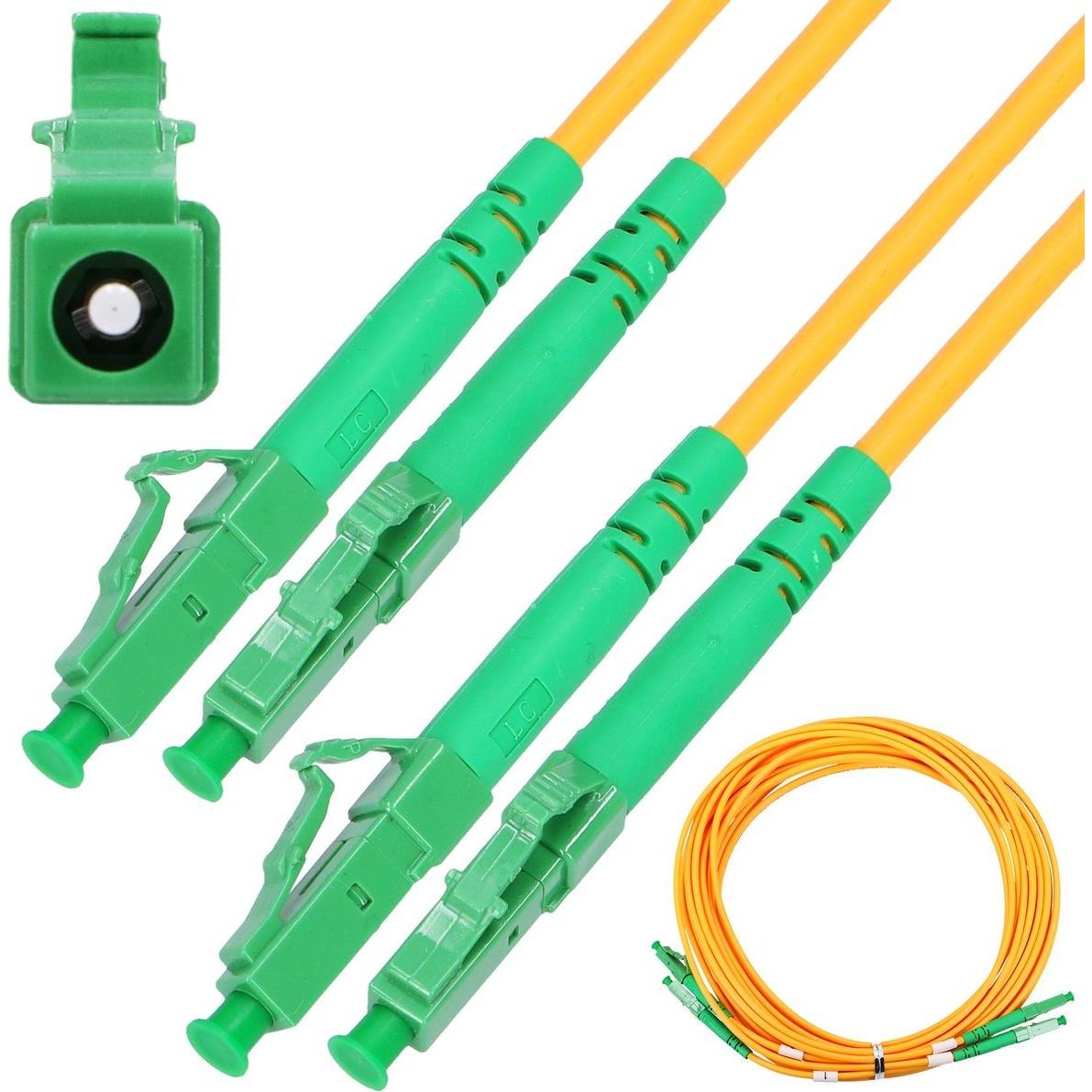 Extralink LC/APC-LC/APC Patchcord Jednomodowy, Duplex, 9/125um, G657A, 5m (5 m), Netzwerkkabel