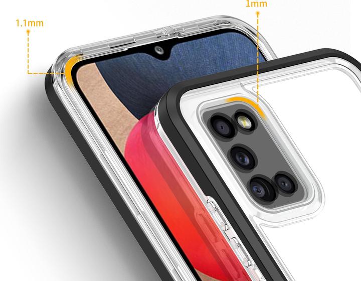 Actual product image Hurtel Clear 3in1 case for Samsung Galaxy A03s (166) frame gel cover black (Samsung Galaxy A03s)