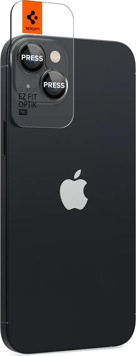 Immagine prodotto Spigen Optik.Tr Fotocamera iPhone 14/14 Plus EZ FIT Lente 2szt./2pcs czarny/nero AGL05213 (2 Pezzo/i, Apple iPhone 14 Plus, Apple iPhone 14)