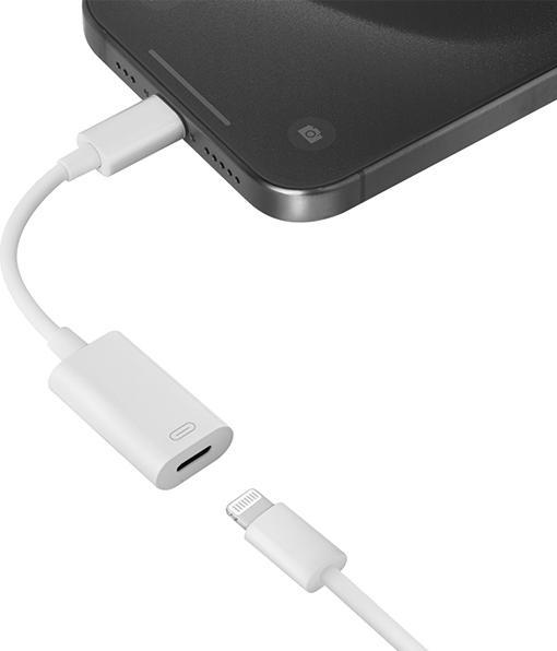 Produktbild Energea Bazic GoCharge Adapter USB-C - Lightning biały/white 27W Apple CarPlay support