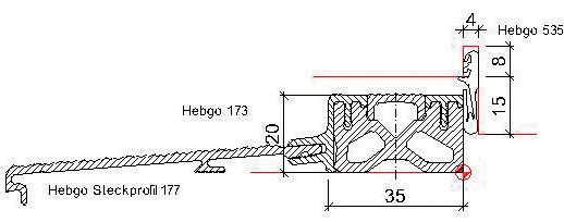 Actual product image Hebgo Threshold profiles 173
