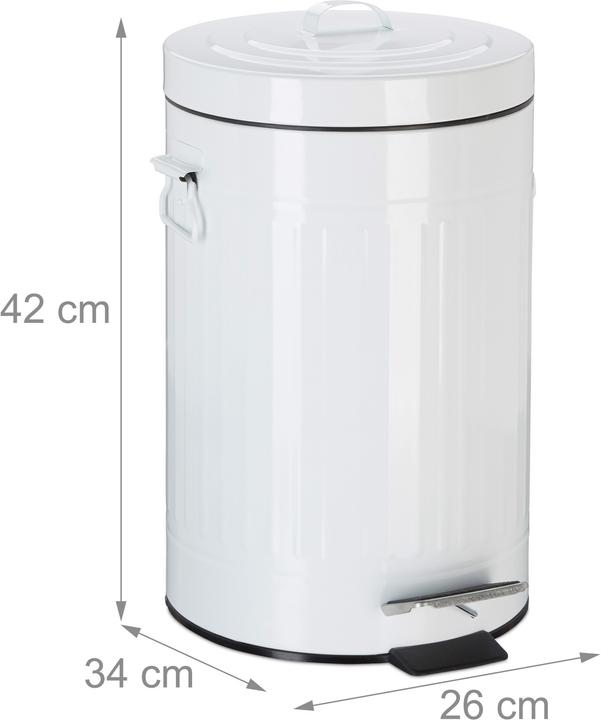 Actual product image Relaxdays Vintage Waste Pedal Bin (12 l)