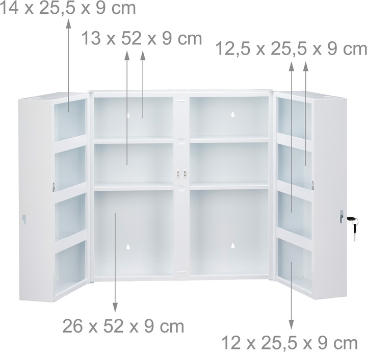 Produktbild Relaxdays Medizinschrank (52.5 x 19.5 x 53 cm)