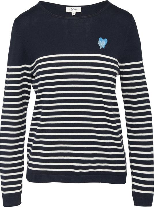 S.Oliver Strickpullover Strickpullover mit Herz-Stickerei (46)