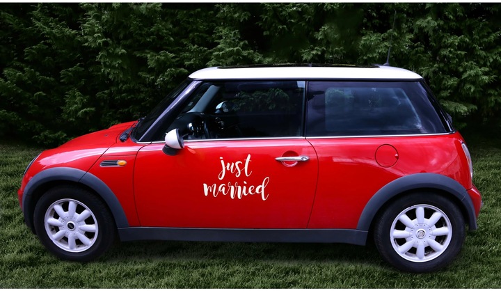 Produktbild Partydeco Auto Sticker Just Married