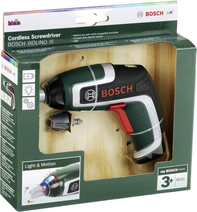 Actual product image Theo Klein Craftsman Bosch cordless screwdriver Ixolino III