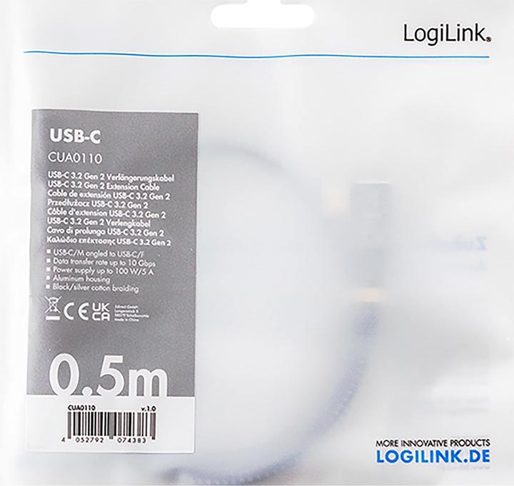 Actual product image LogiLink CUA0112 (2 m, USB 3.2 Gen 2, 100 W)