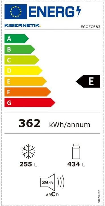 Label énergétique Kibernetik ECOFC683 (689 l)