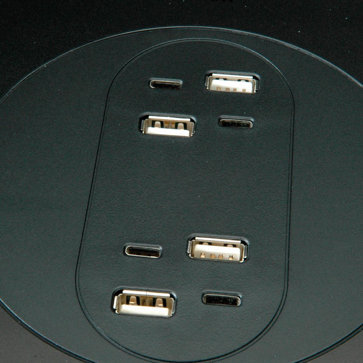 Thumbnail - Bachmann, Steckdosenleiste, MOV:E 4xUSB A/C weiss/schwarz (4 x, USB-C, USB-A, 1.50 m)