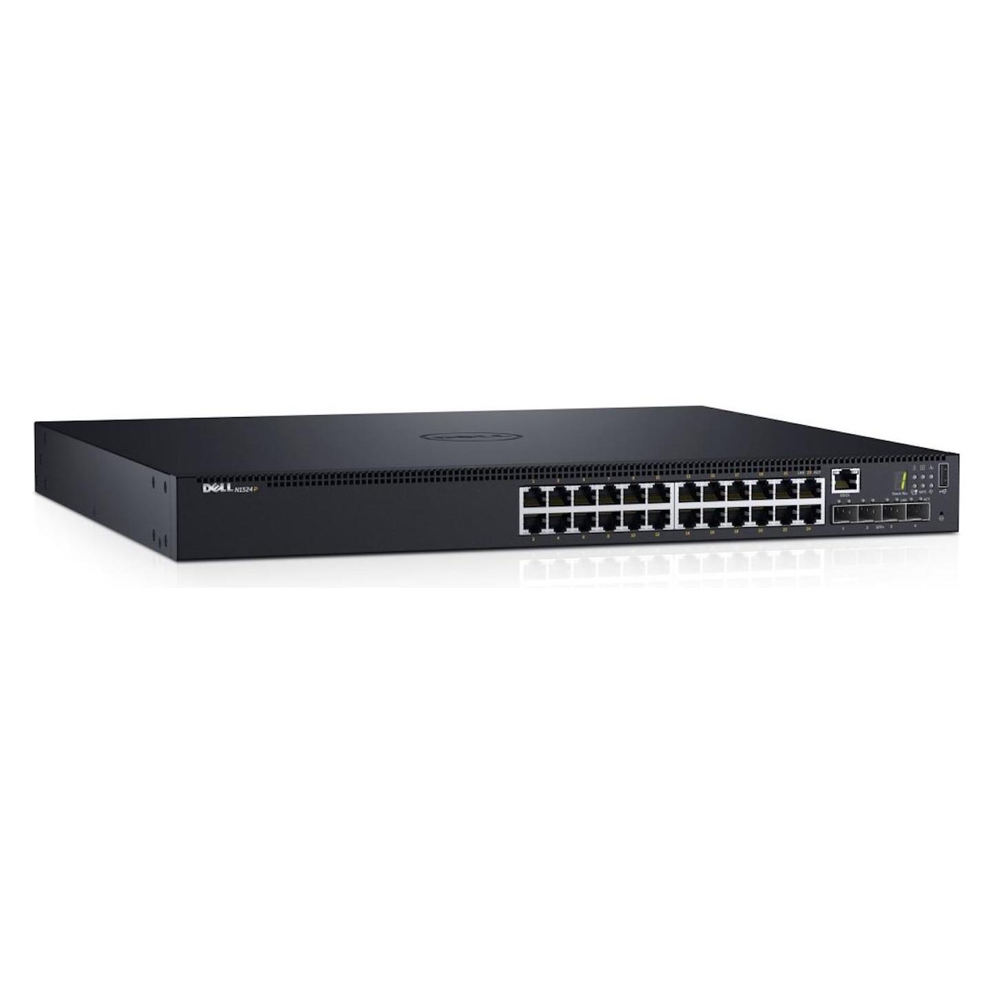 Dell 24x, SFP+, PoE+ 1U (28 Ports), Netzwerk Switch, Schwarz