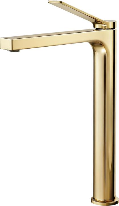 Produktbild Emke Wasserhahn Bad, Champagnergold, Mischbatterie Waschbecken, Messing, mit Luftsprudler, Keramikkartusc