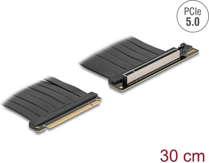 Delock Riser Karte PCI Express 5.0 x16 Stecker zu x16 Slot mit Kabel 30 cm