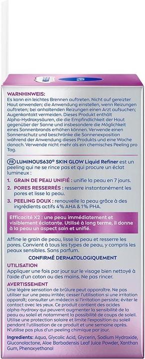 Nutritional values and ingredients NIVEA Luminous630 Skin Glow (100 ml)