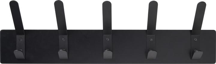 Schou Coat rail 5 hooks, black