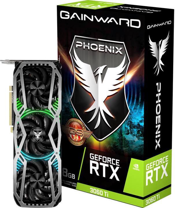 Actual product image Gainward Graphics card GeForce RTX3060 Ti Phoenix GS 8 GB (8 GB)