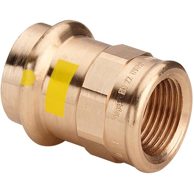 Viega, Rohrverbindungstechnik, PROFIPRESS G 15x1/2 transition piece with female thread - 346379 (Pressverbindung)
