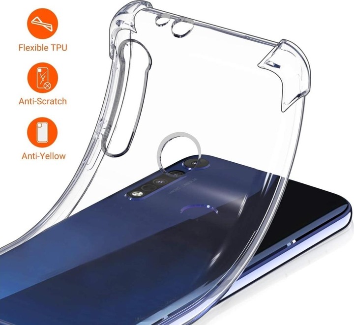 Productafbeelding Screenguard Motorola One Macro Kristal Zachte Airbag Bumper (Motorola One Macro)