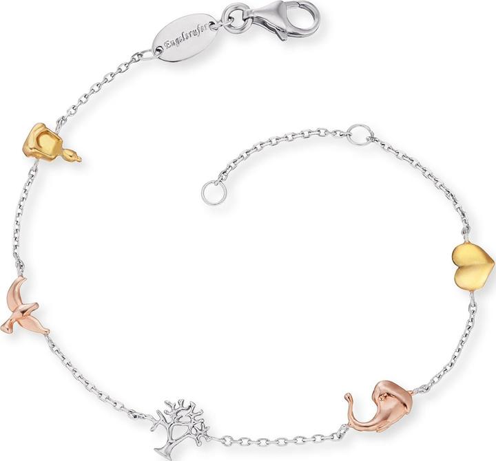 Engelsrufer Armband Lebensbaum Tricolor (18 cm, 925er Silber rhodiniert)