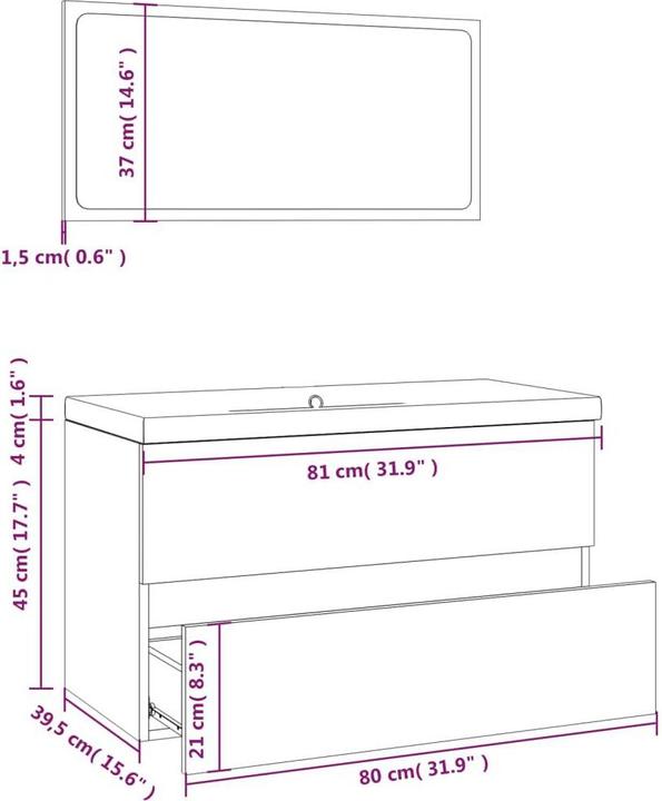 Immagine prodotto vidaXL Badmöbel Set