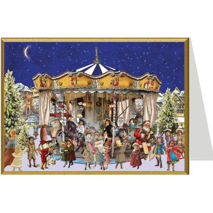 Richard Sellmer, Grusskarte + Briefpapier, 99780 - Weihnachtskarte - Karusell
